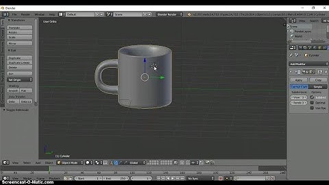 Cara Membuat Objek Mug di Blender [TUTORIAL]    by Syashi