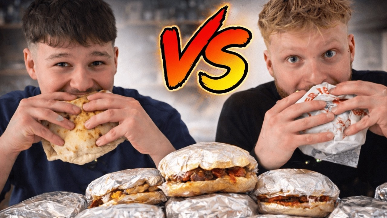 DÖNER WETTESSEN vs BRUDER 🍖 | Wer schafft mehr Döner?