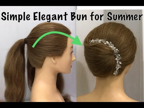 Simple Elegant Bun Juda Hairstyle With Trick Hairstyle For