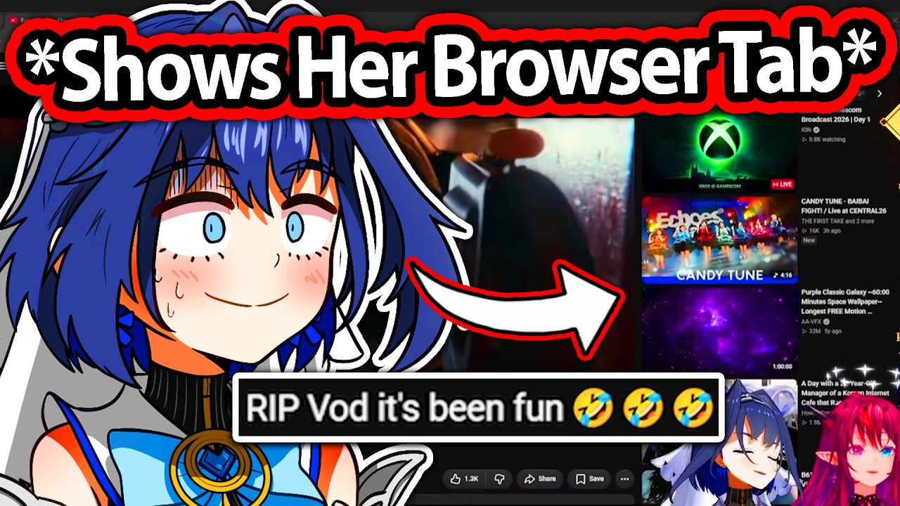 Kronii Accidentally Shows Her Browser Tab, Chat: