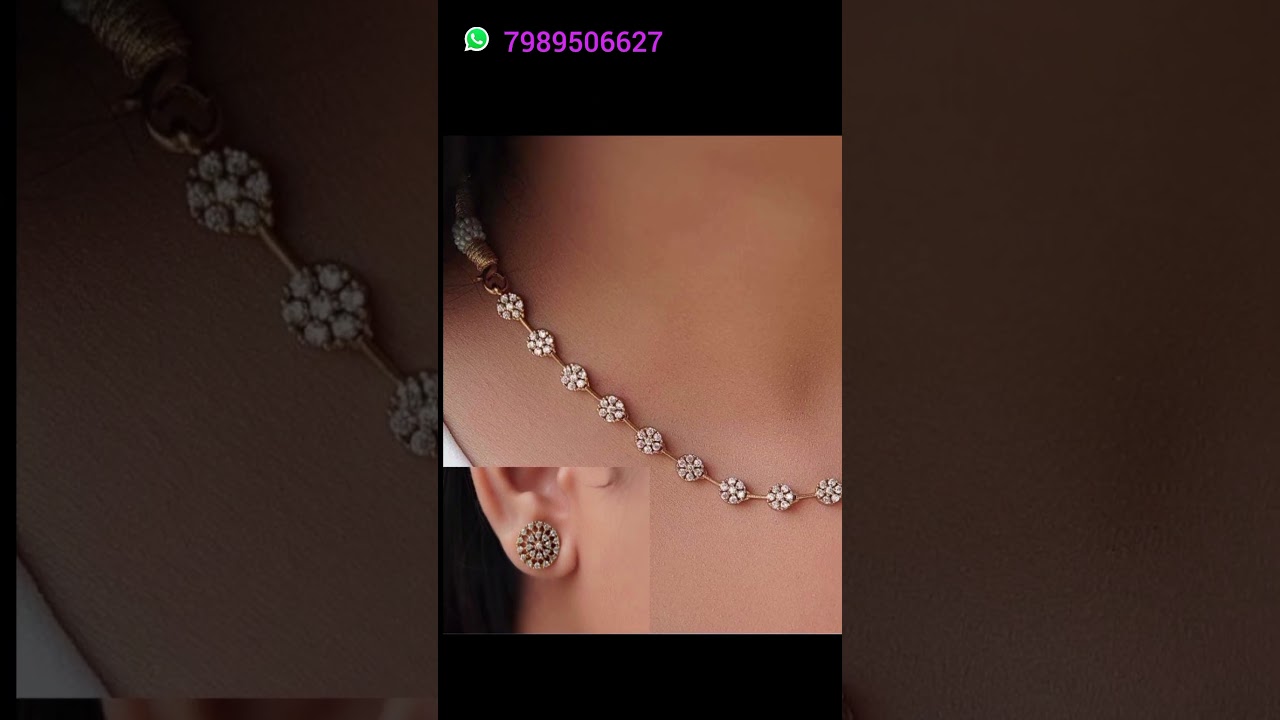 Premium quality cz stones neckless#