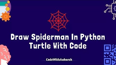 Draw Spider Man  In Python 🐍 Turtle🐢 Graphics. 《 CodeWithAakarsh 》 #code #shorts #codewithaakarsh