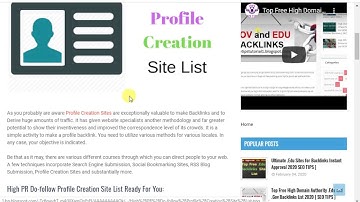 Top 40+ High PR Do-follow Profile Creation Site List 2020 [SEO TIPS]