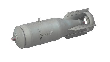FAB-100M54 Soviet Free Fall 100KG Bomb 3D PBR Game Model 360 #3dmodeling #3dart #3dgamedevelopment