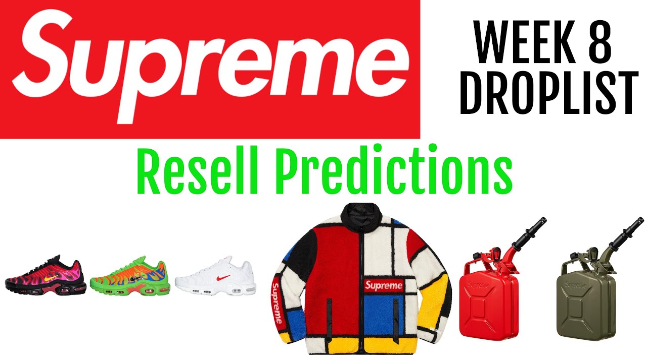 Supreme Week 8 Droplist & Resell Predictions Supreme Jerry Can! YouTube
