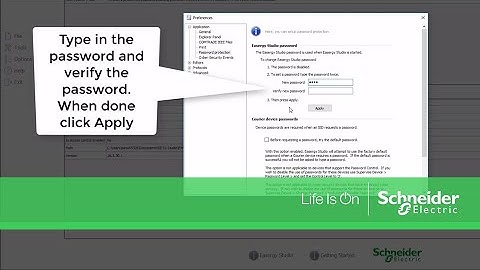 Configuring Password Protection in Easergy Studio | Schneider Electric Support