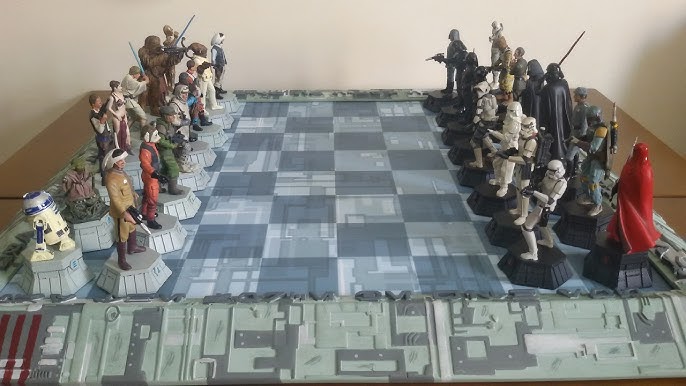2 peças de xadrez Star Wars Snowtrooper (peão preto) e