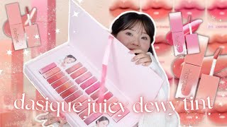 DASIQUE JUICY DEWY TINT ⋆୨୧˚ FULL COLLECTION SWATCHES! 21 SHADES