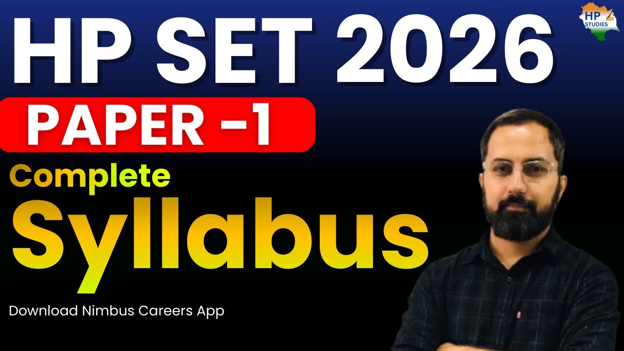 HP SET 2026 | PAPER -1 | Complete Syllabus Discussion | Important Topics 