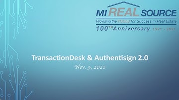 TransactionDesk & Authentisign 2.0 11 09 21