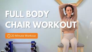 Gentle 20 Minute Full Body Chair Workout for Chronic Illness and Chronic Pain | Intermediate
