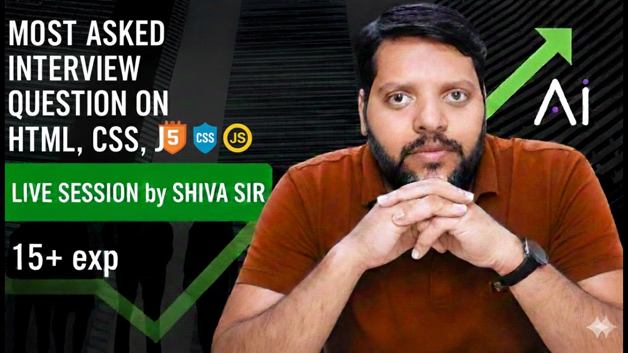Top 10 HTML, CSS, JS Topics for 2025โ26 |Covers 95% of Real Interview ...