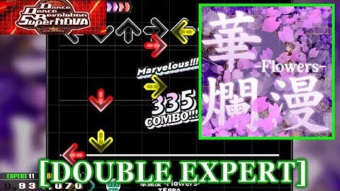 【DDR SN】 華爛漫 -Flowers- / ＴЁЯＲＡ [DOUBLE EXPERT] 譜面確認+Clap
