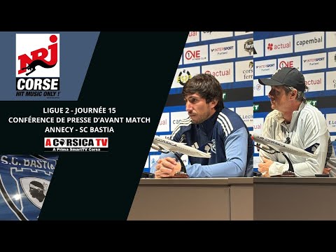 Image du reportage J15 / Annecy - SC Bastia : Conférence de presse d'avant match de Dumè Guidi et Réginald Ray (A Corsica TV)