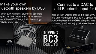 TOPPING BC3 DAC Amplifier Debuts with ES9018Q2C and Bluetooth support for LDAC