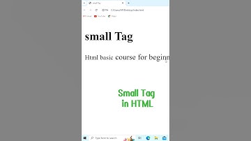 Small Tag in HTML 👨‍💻🔥👈 || #shorts #html #tags #tagshortsvideo