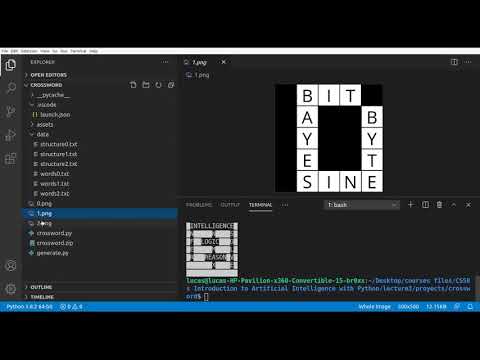 Crossword with Python (without code) - YouTube