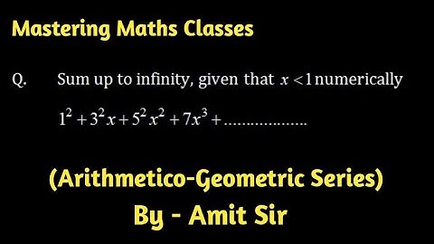 Arithmetico - geometric Series( ISC Mathematics Class 11th S.Chand Solution)