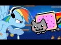 Rainbow Dash plays Nyan Cat: Lost in Space 🍉 | RainNO.