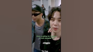 Jimin is waiting for Namjoon to walk alongside him #minimoni #bts