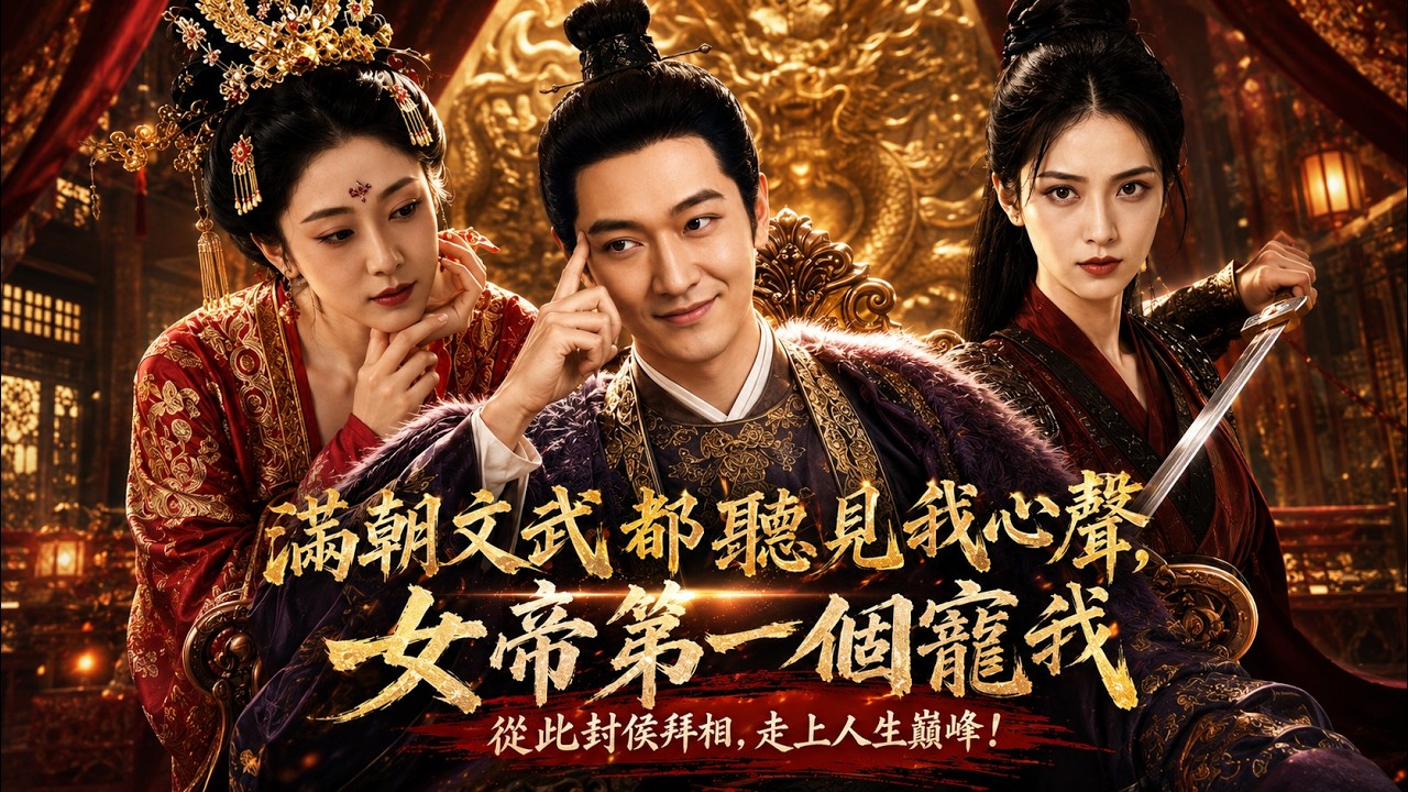 🔥 穿越古代只想躺平！女帝卻偷聽我的心聲，硬把我封侯拜相、權傾天下👑⚡