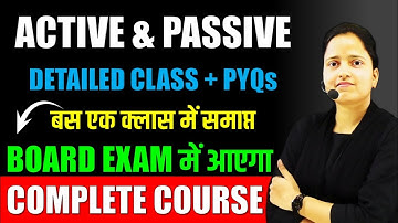 Active Passive Voice English Grammar | Rules/Sentence/Kaise Banaen | Class 10 & 12 English Grammar