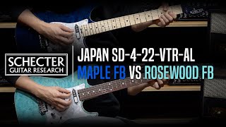 Schecter Japan SD-4-22-VTR-AL Rosewood FB VS Maple FB Review (No Talking)