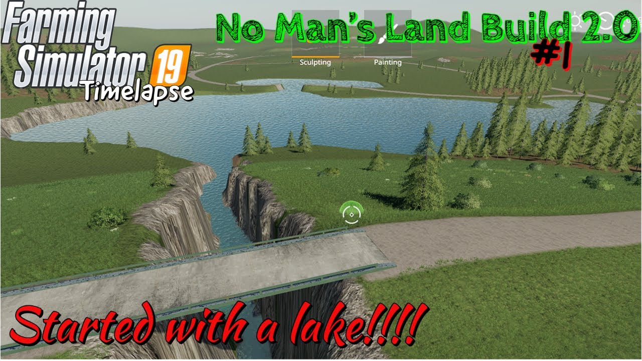 NO MAN'S LAND BUILD 2.0 | STARTING WITH A LAKE!!! | FS19 Timelapse | #1 | Xbox one X
