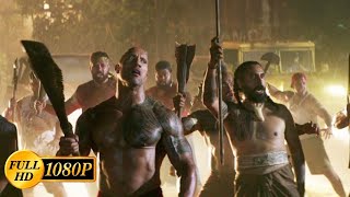 Dwayne Johnson and his brothers meet Eteon's mercenaries  /  Fast & Furious Presents: Hobbs & Shaw