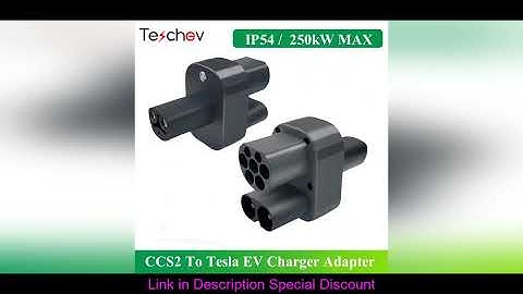 Teschev CCS2 to Tesla EV Charging Adapter CCS2 Combo for Tesla Convertor 250A 1000V Electric Vehicle