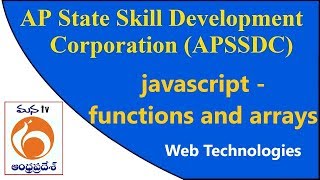 APSSDC |  Web Technologies  |  javascript - functions and arrays  |   MANATV Live