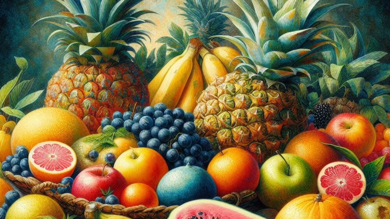 Fall TV Art - Tropical Fruits - Thanksgiving Ambince  Screensaver - Samsung Frame TV - Smart Tv