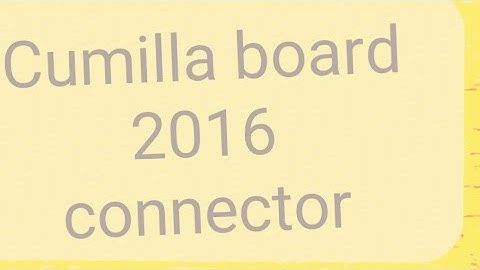 Cumilla board 2016 connector