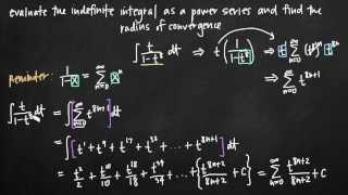 Expressing The Integral As A Power Series Kristakingmath