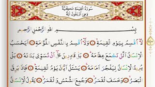 Surah Al Qiyamah - Saad Al Ghamdi surah qiyamah with Tajweed