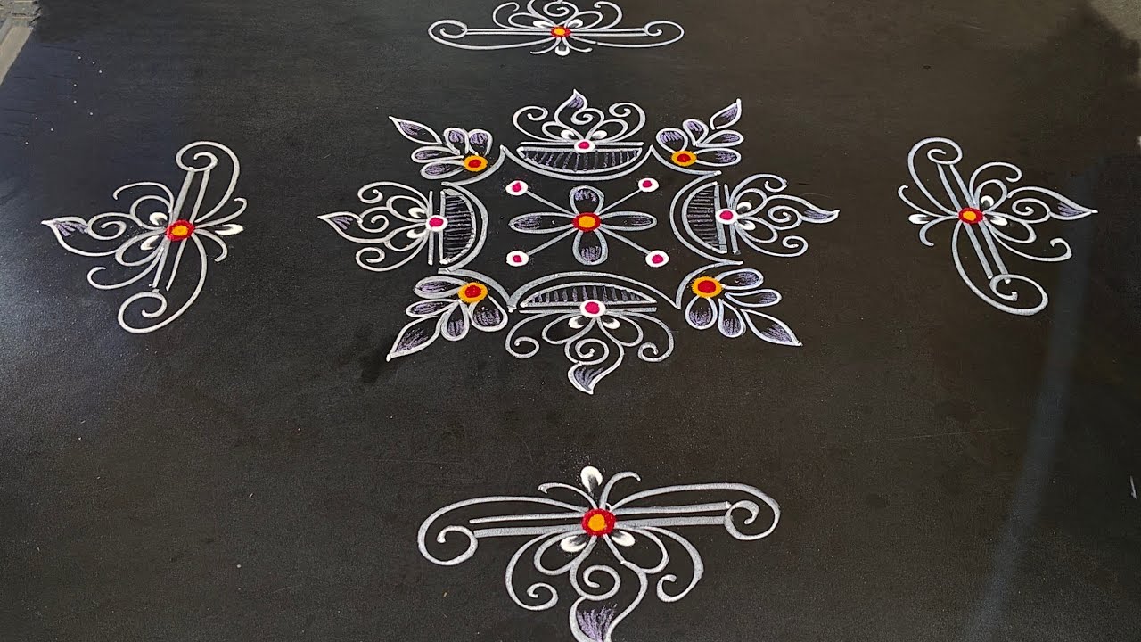 శుక్రవారం ముగ్గులు | కార్తీక మాసం ముగ్గులు | Simple Rangoli | Rangoli with borders 