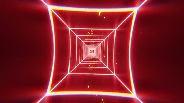 Retro Neon Hypnotic Geometric Abstract 3D Tunnel Motion Concert Lines Pattern Cool Loop Background