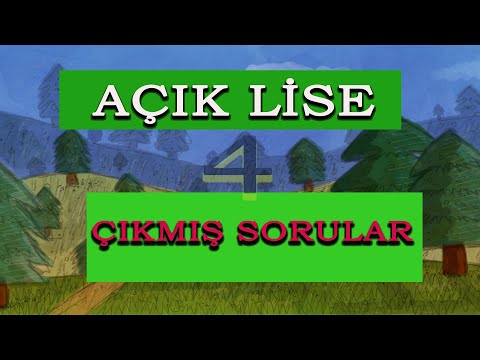 Açık Lise İngilizce 4 çıkmış sorular!