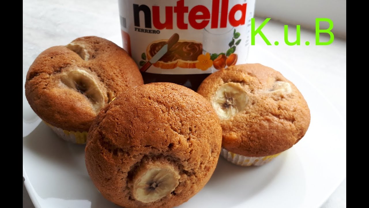 Nutella Bananen Muffins - YouTube