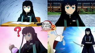 Demon Slayer Hinokami Chronicles 2 - All Muichiro's Reaction To Every Academy Ultimate Attack