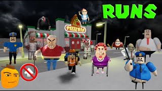 12 Speed Runs Scary Obby Roblox in Carnival of Terror, Grandpa, Stinky, Barry, Baby Bobby, Papa