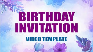 Birthday Invitation Video Template 003