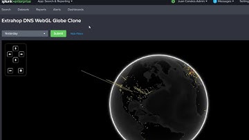ExtraHop Reveal(x) DNS Security Detections In Splunk WebGL Globe