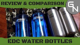 Review of Nalgene and Klean Kanteen Water Bottles