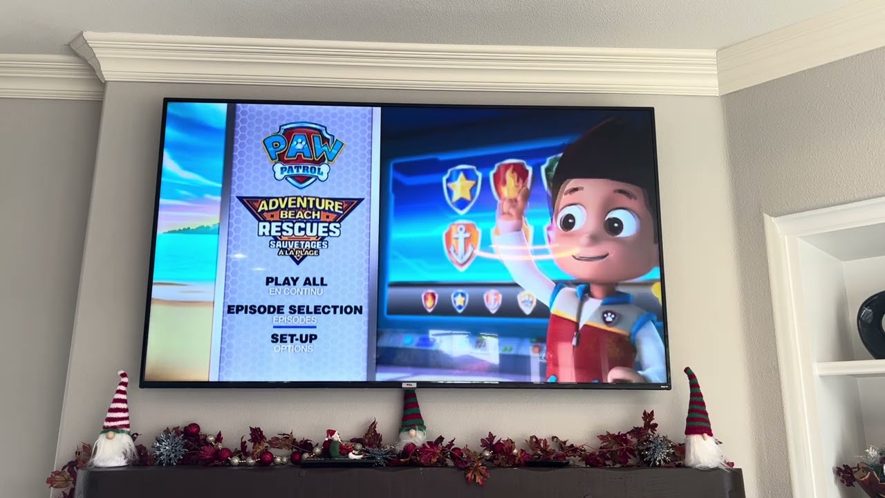 Paw Patrol Adventure Beach Rescues 2023 DVD Menu Walkthrough