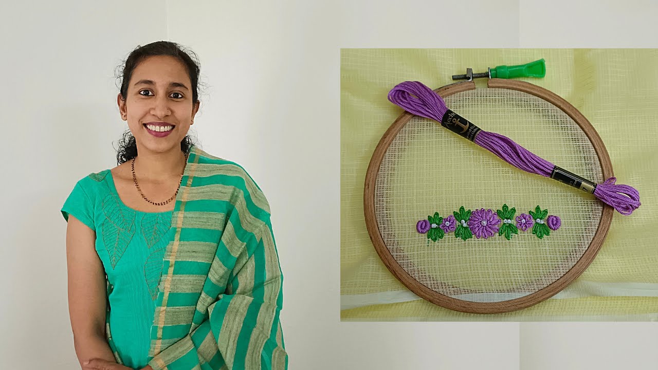 Simple Hand Embroidery Design for Beginners | Easy Embroidery design