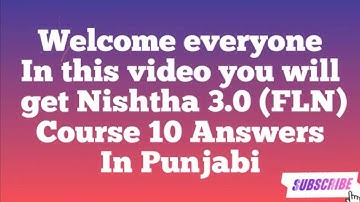 Diksha App // Nishtha 3.0 (FLN) Course 10 Answers // In Punjabi