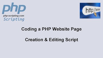 PHP Web Page Creation and Editing Script