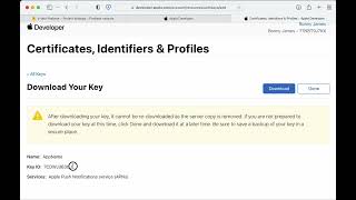 Ios App - Generate .P8 File For Apn Firebase Cloud Messaging Not .Cert