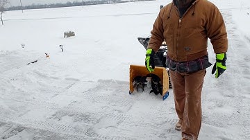 Cub cadet snowblower in action